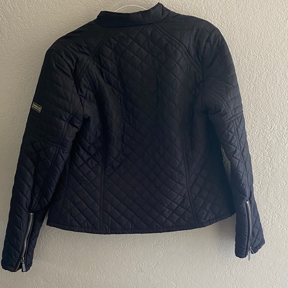 Barbour Women's Black Quilted Bomber Jacket size 8 - Picture 6 of 16